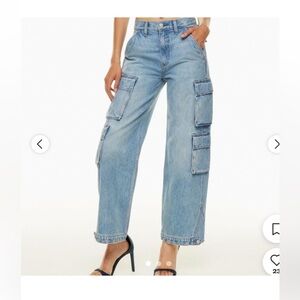 Denim Forum Light Blue Cargo Jeans